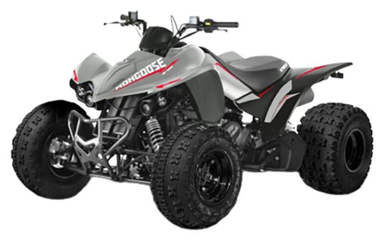 2024 Kymco Mongoose 270i. Photograph shows the 2023 model.
